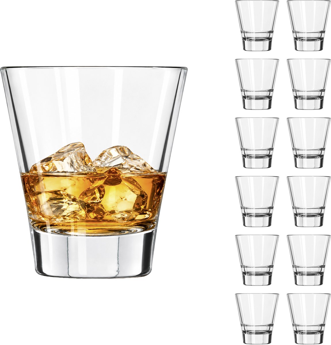 Libbey Endeavor Whiskyglazen - Rocks Tumblers - Ster Motief - 207 ml - 12 Stuks