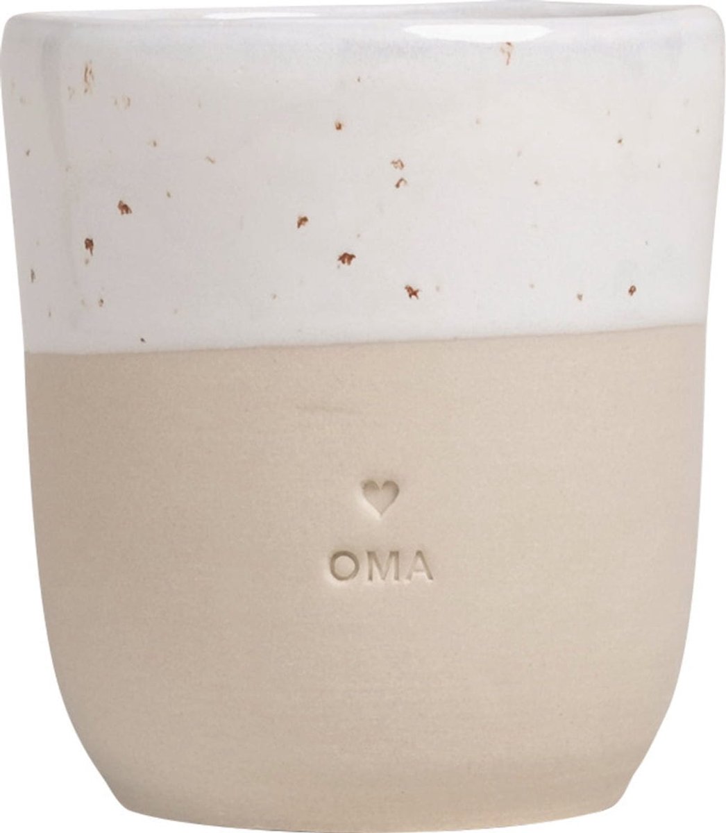 Eulenschnitt Handgemaakte Mok "Oma" – Aardewerk Koffiemok / Theebeker – 320 ml