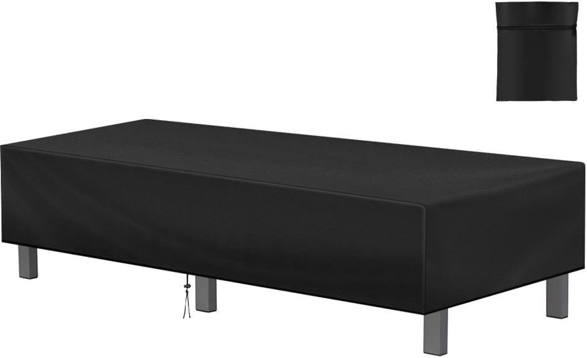 SolidKeus - Waterdichte Tuinmeubilair Cover met Trekkoord, 200 x 70 x 30 cm