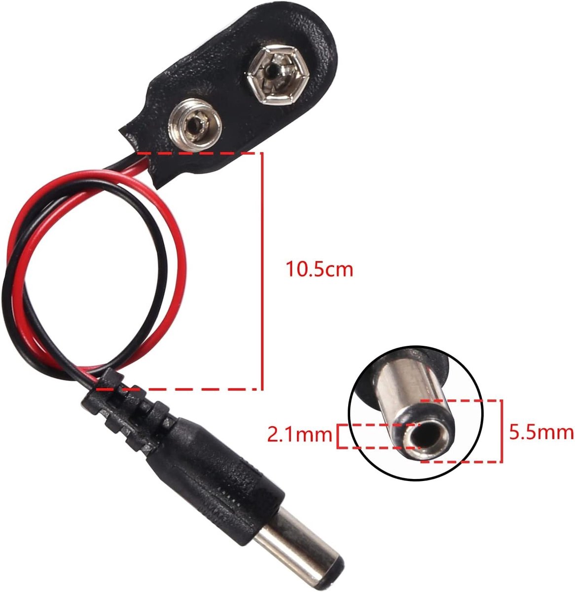 SolidKeus - Set van 20 9V Batterijconnectors