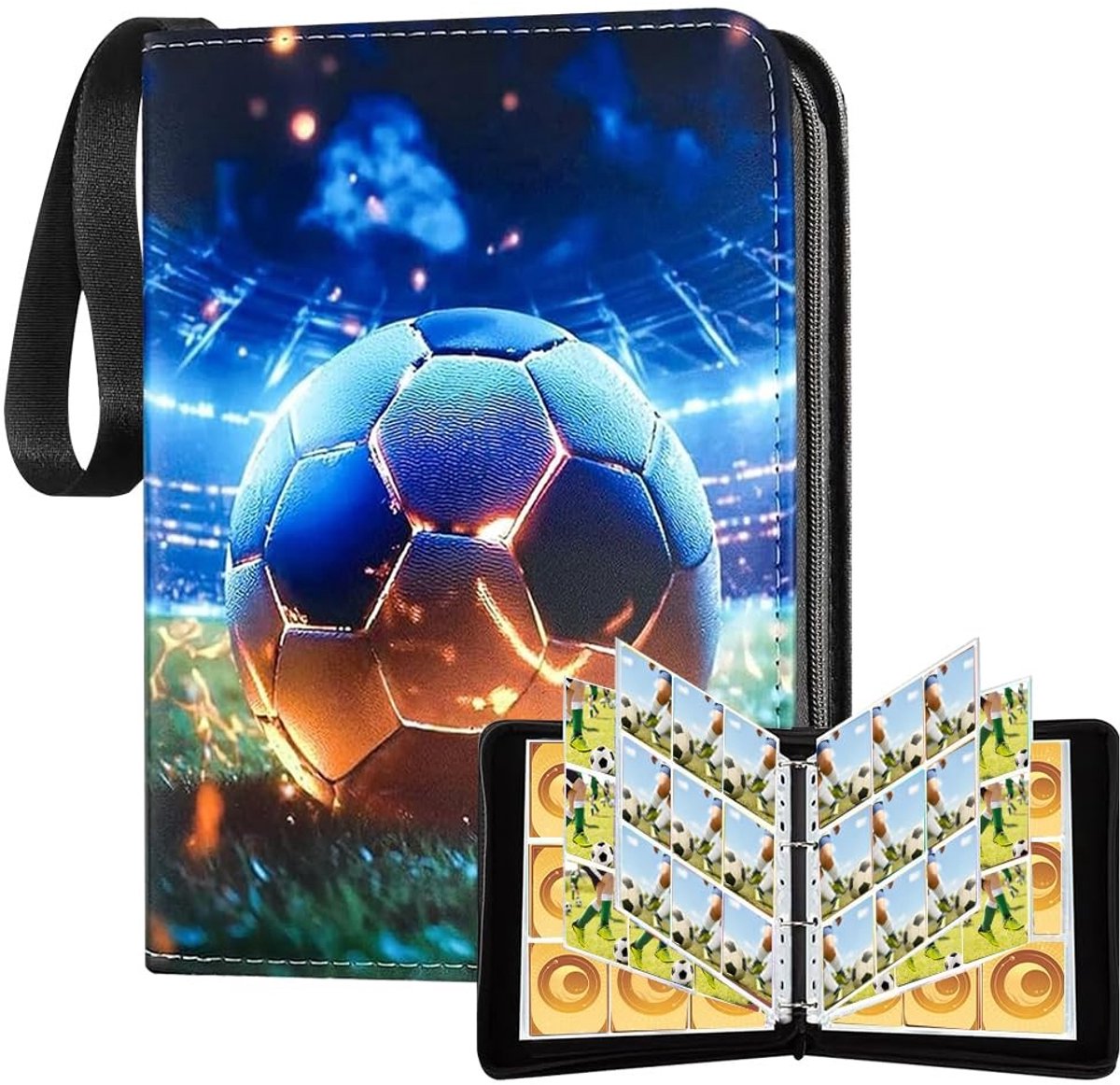 SolidKeus - Voetbalkaarten Verzamelalbum met 9 Vakken voor 900 Kaarten