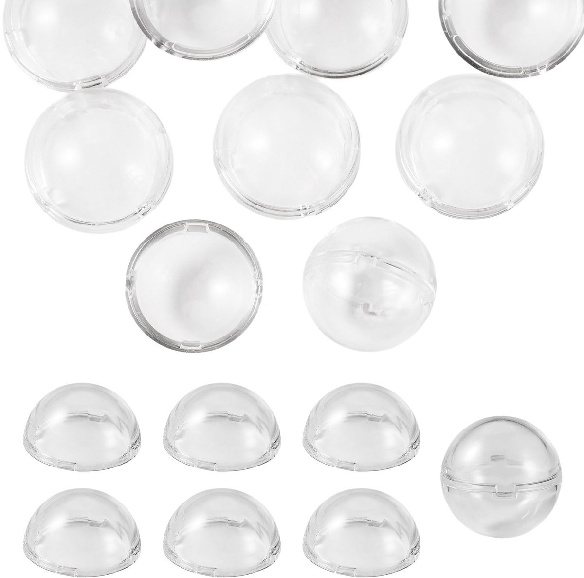 SolidKeus - Set van 12 Doorzichtige Halfronde Acryl Kralen voor DIY Projecten
