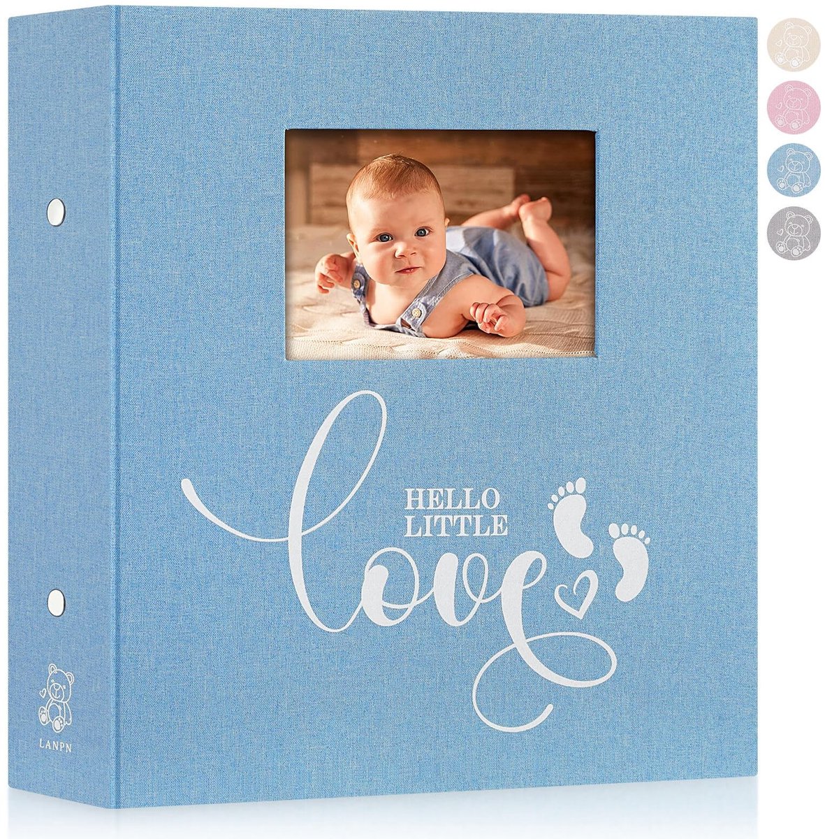 SolidKeus - Baby Fotoalbum voor 600 Foto's met Linnen Kaft
