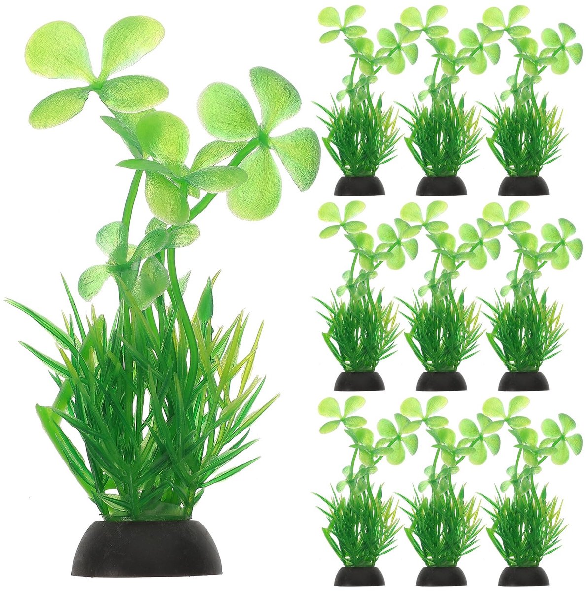 SolidKeus - 10 Stuks Kleine Plastic Aquariumplanten