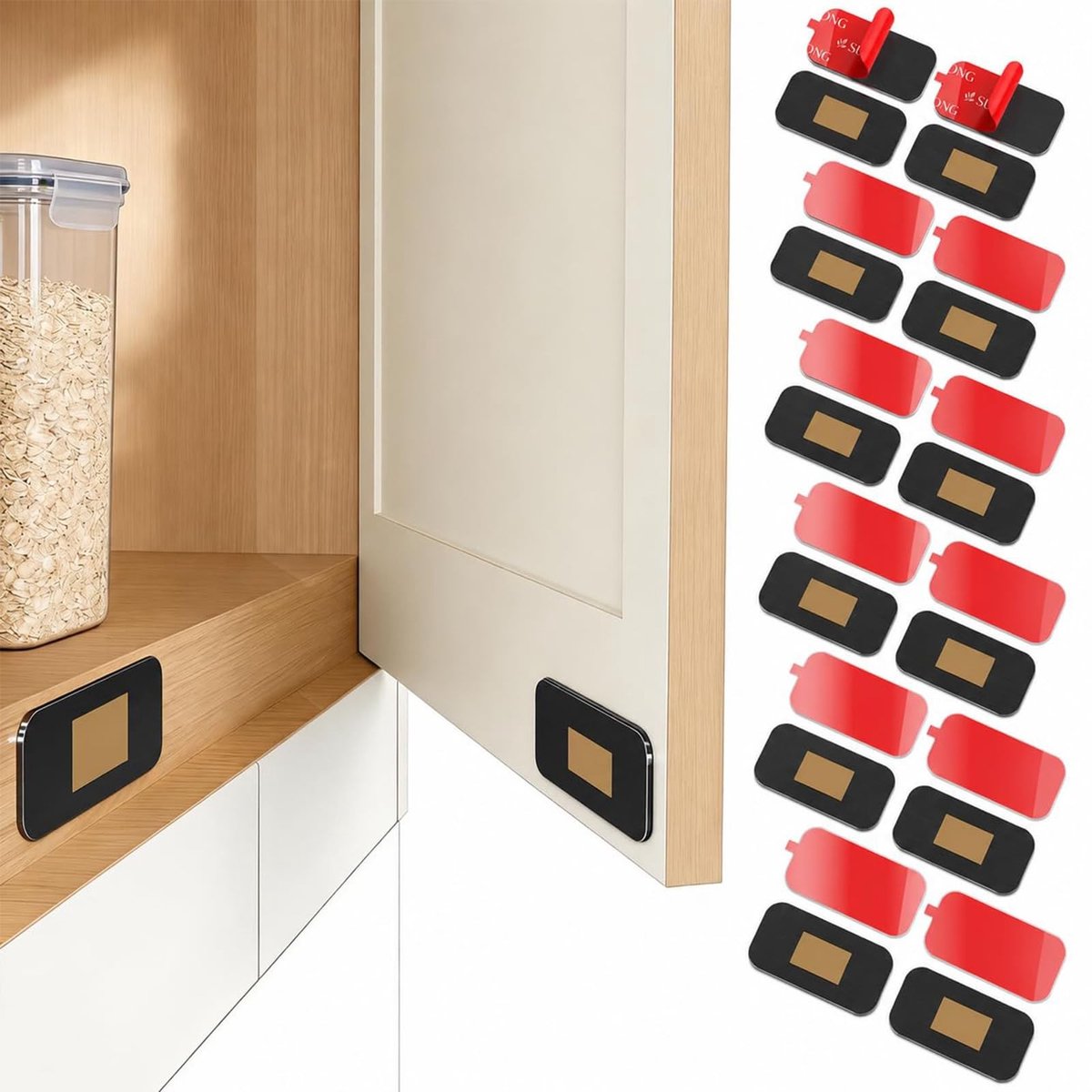 SolidKeus - Sterke Magneet Sluiting voor Kasten en Deuren, Set van 6 Pairs