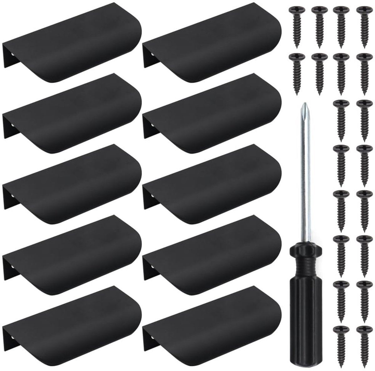 SolidKeus - Set van 10 Verstopte Keukenhandgrepen, Modern Ontwerp