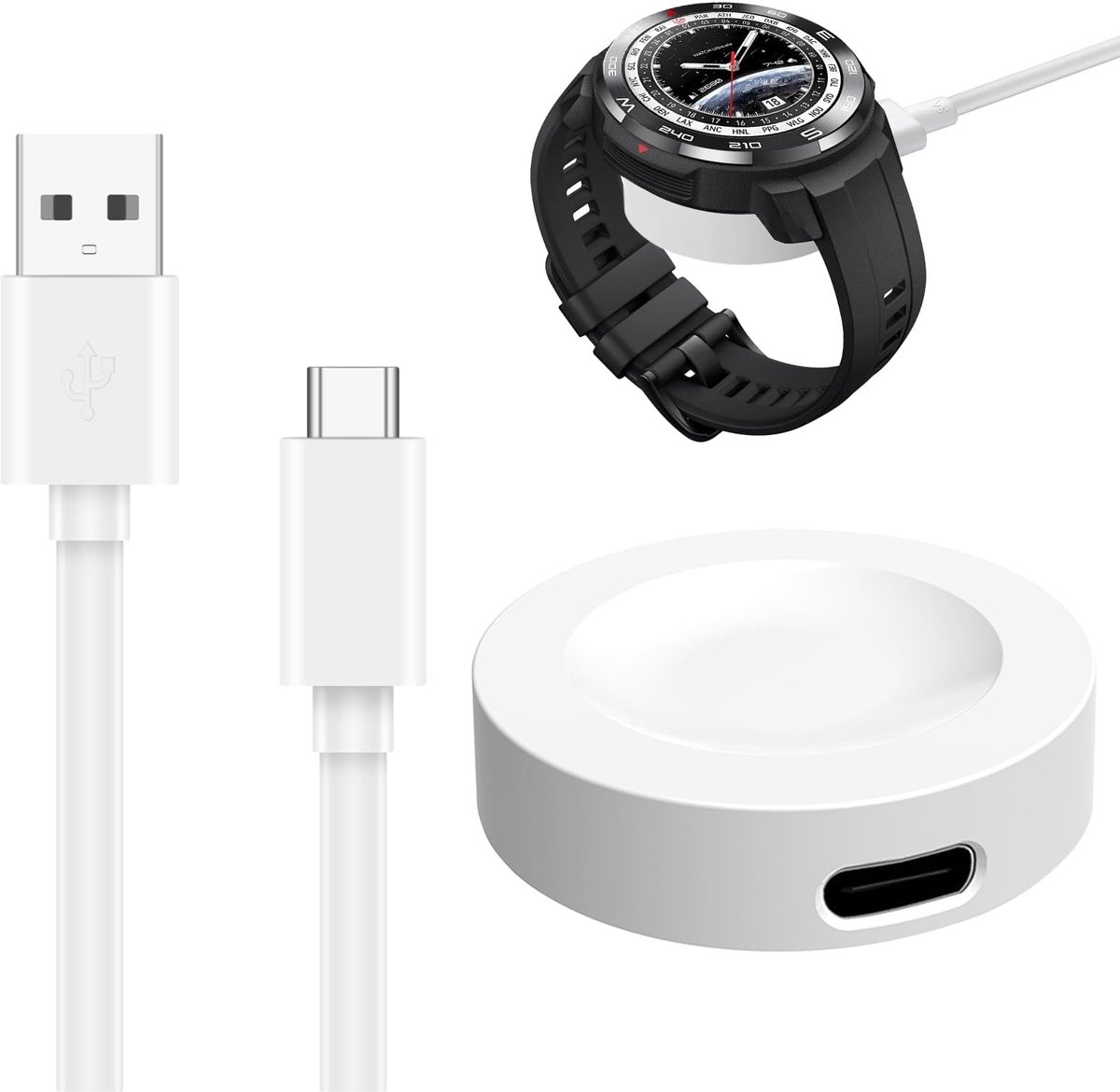 SolidKeus - Oplader voor Smartwatch met USB Kabel van 100 cm