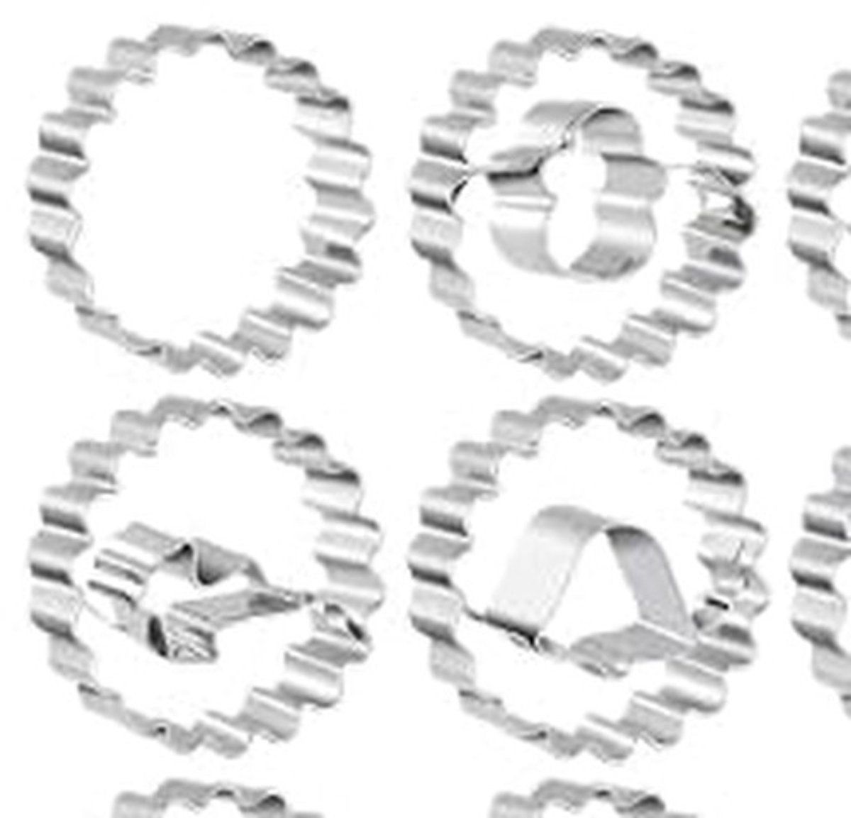 SolidKeus - Set van 9 Mini Kerst Uitsteekvormpjes van RVS