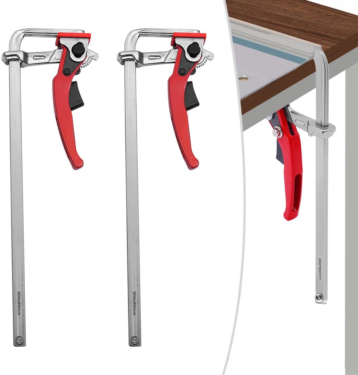 SolidKeus - Set van 2 Hefboomklemmen voor Tafels en Geleiderails