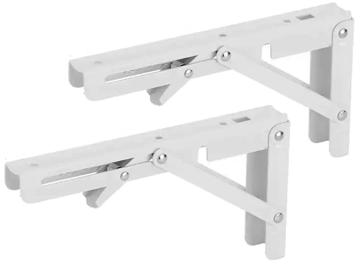SolidKeus - Set van 2 Vouwbare Plankdragers voor Ruimtebesparing
