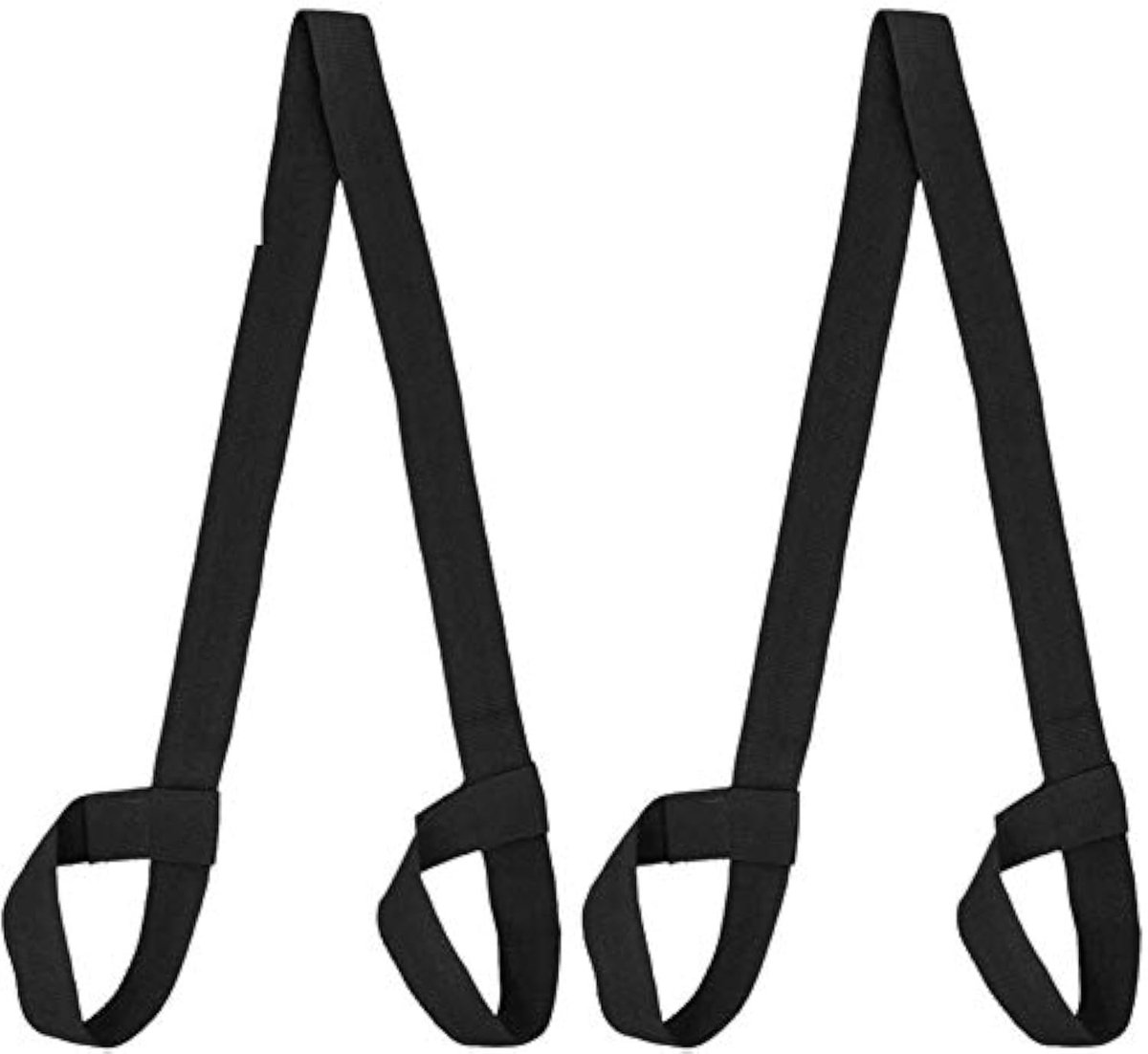 SolidKeus - Duurzame Yoga Mat Draagriem, Zwart 2 Stuks