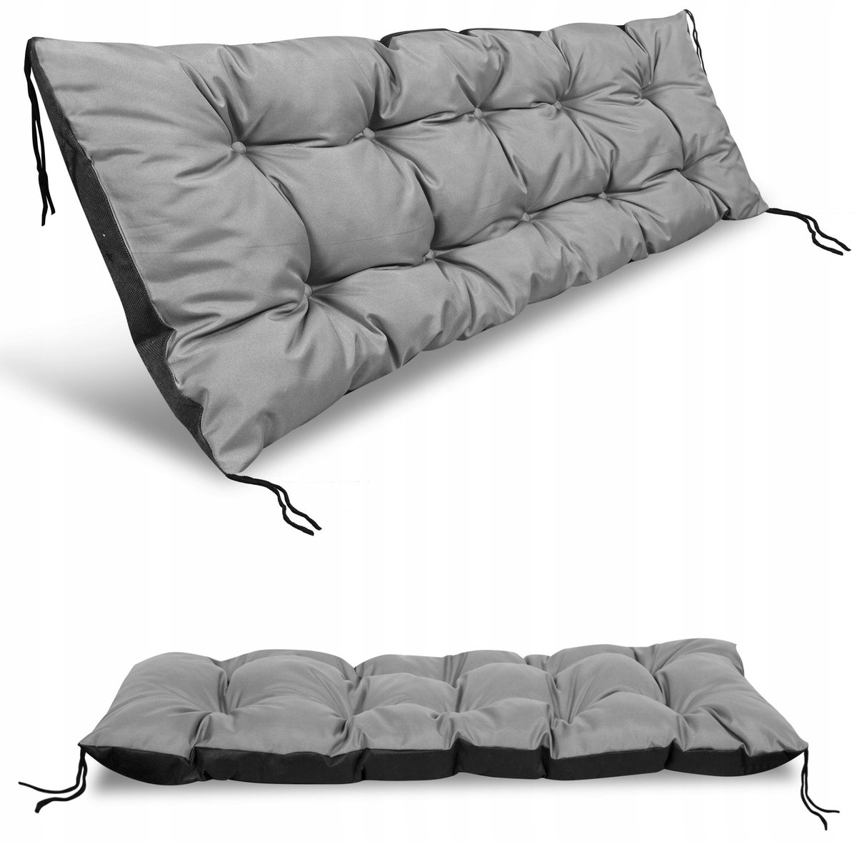 Grijze Tuinkussen 150x50cm Waterdicht voor Bank, Pallet, Schommel