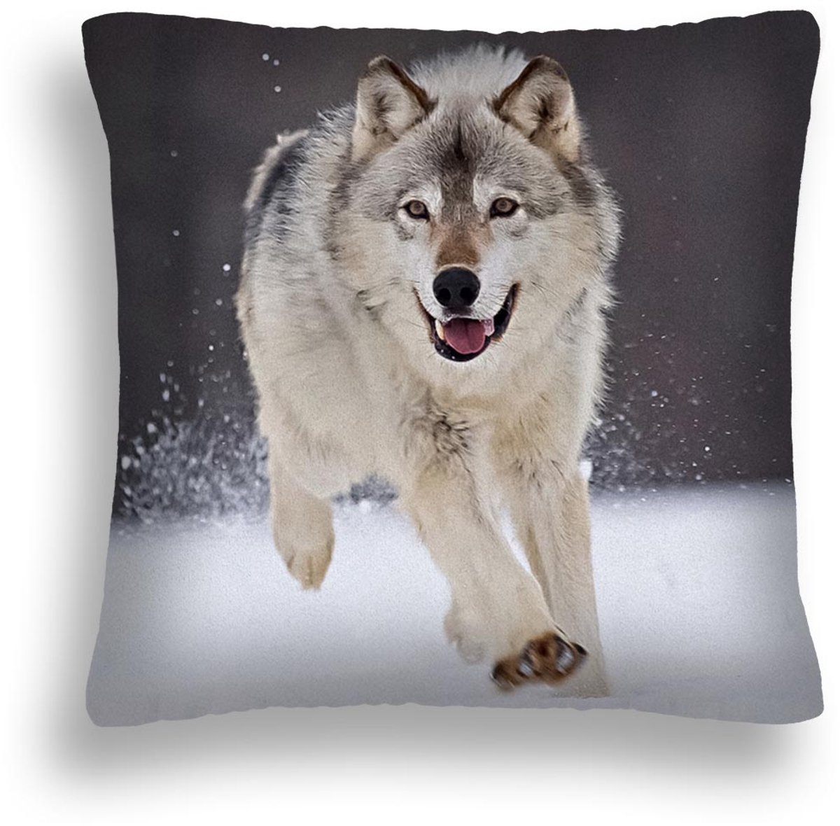 Sierkussens met wolvenprint - 70x80 cm