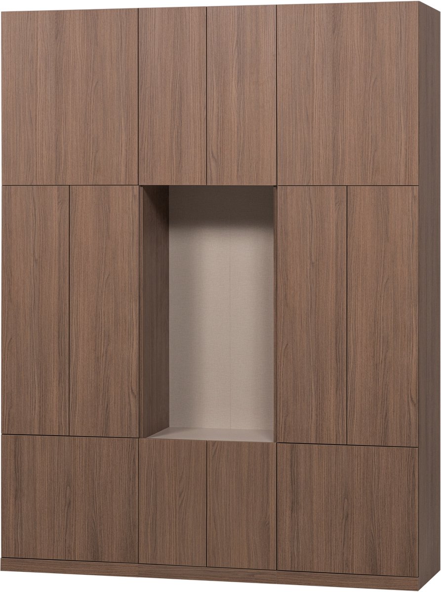 WOOOD Build Wandkast Combinatie 162 cm - Eiken Decor - Bruin