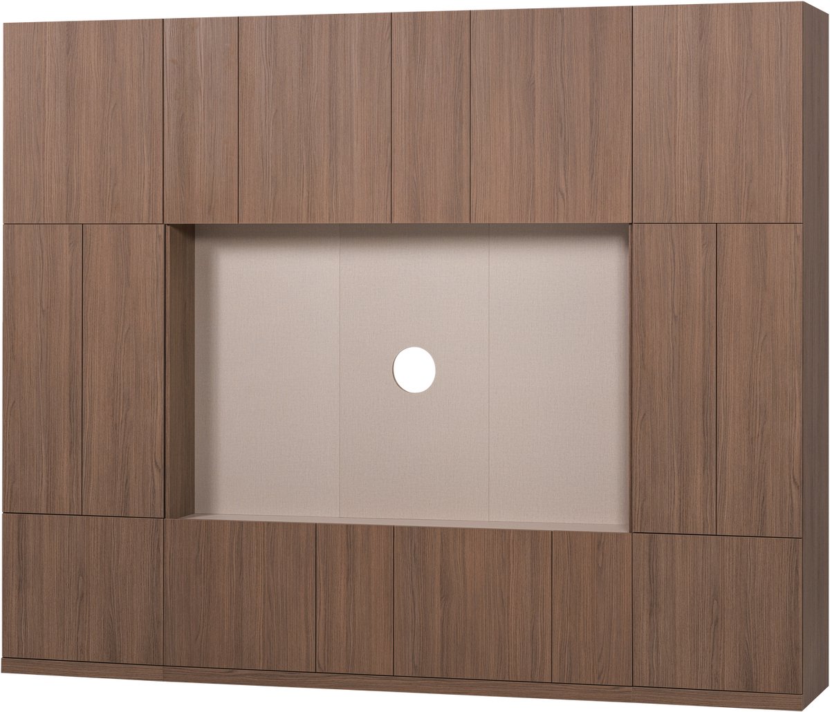 WOOOD Build Wandkast Combinatie 268 cm - Eiken Decor - Bruin