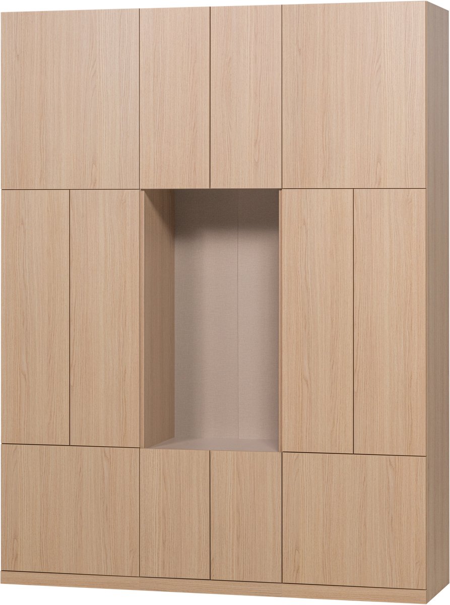 WOOOD Build Wandkast Combinatie 162 cm - Eiken Decor - Naturel