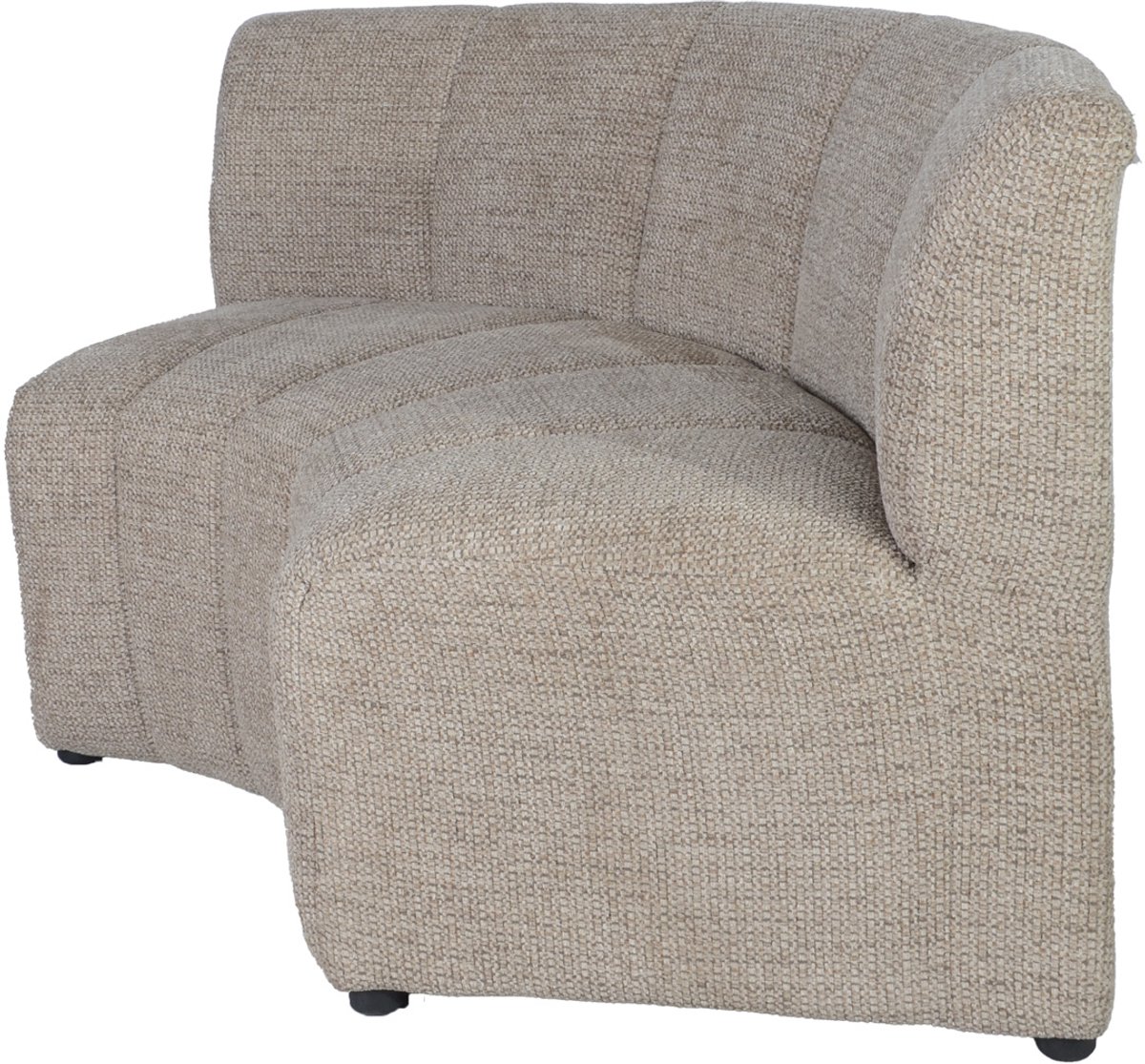 DÉJA Living Eetkamerbank Kent Rond - Taupe - 170 cm - Chenille - Hotel Chique