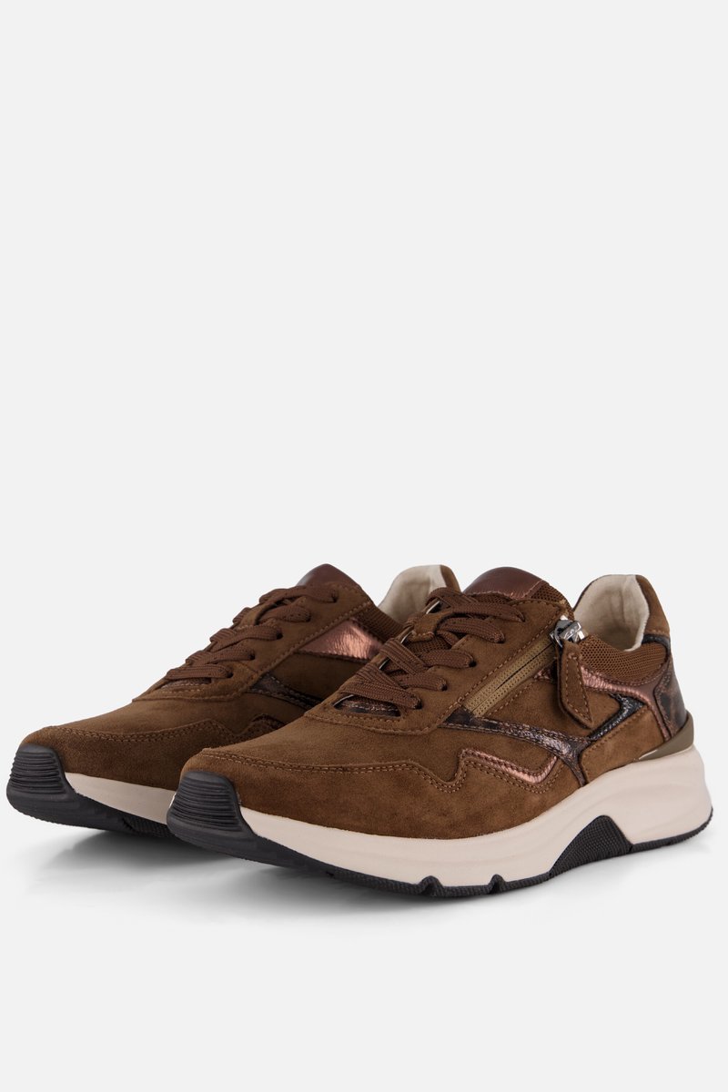 Gabor Rollingsoft Sneakers bruin Suede - Maat 7