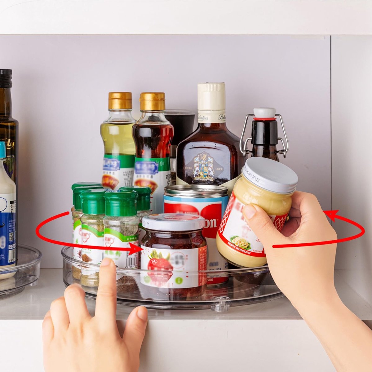 SolidKeus - 22 cm Draaitafel Fridge Organizer met 360° Rotatie