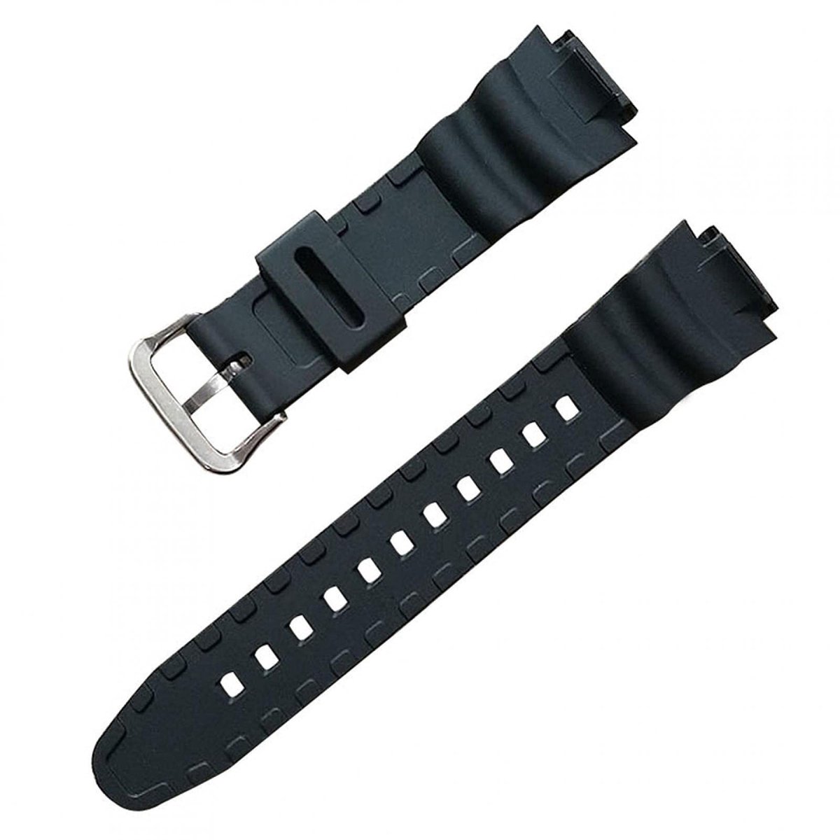 SolidKeus - Vervangende Horlogeband voor Casio Horloge, Zwart