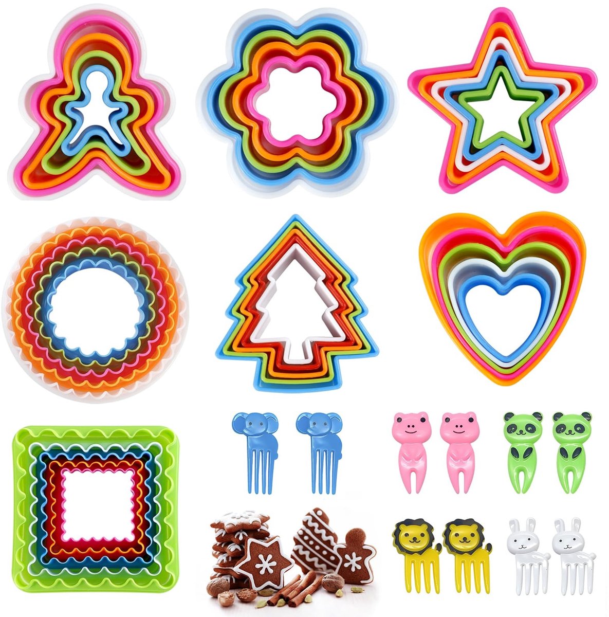 SolidKeus - 35 Stuks Cookie Cutter Set met Dierenthema