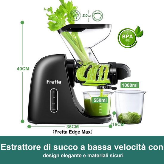 SolidKeus - Slow Juicer met RVS voor Fruit en Groenten 200 W — afbeelding 5