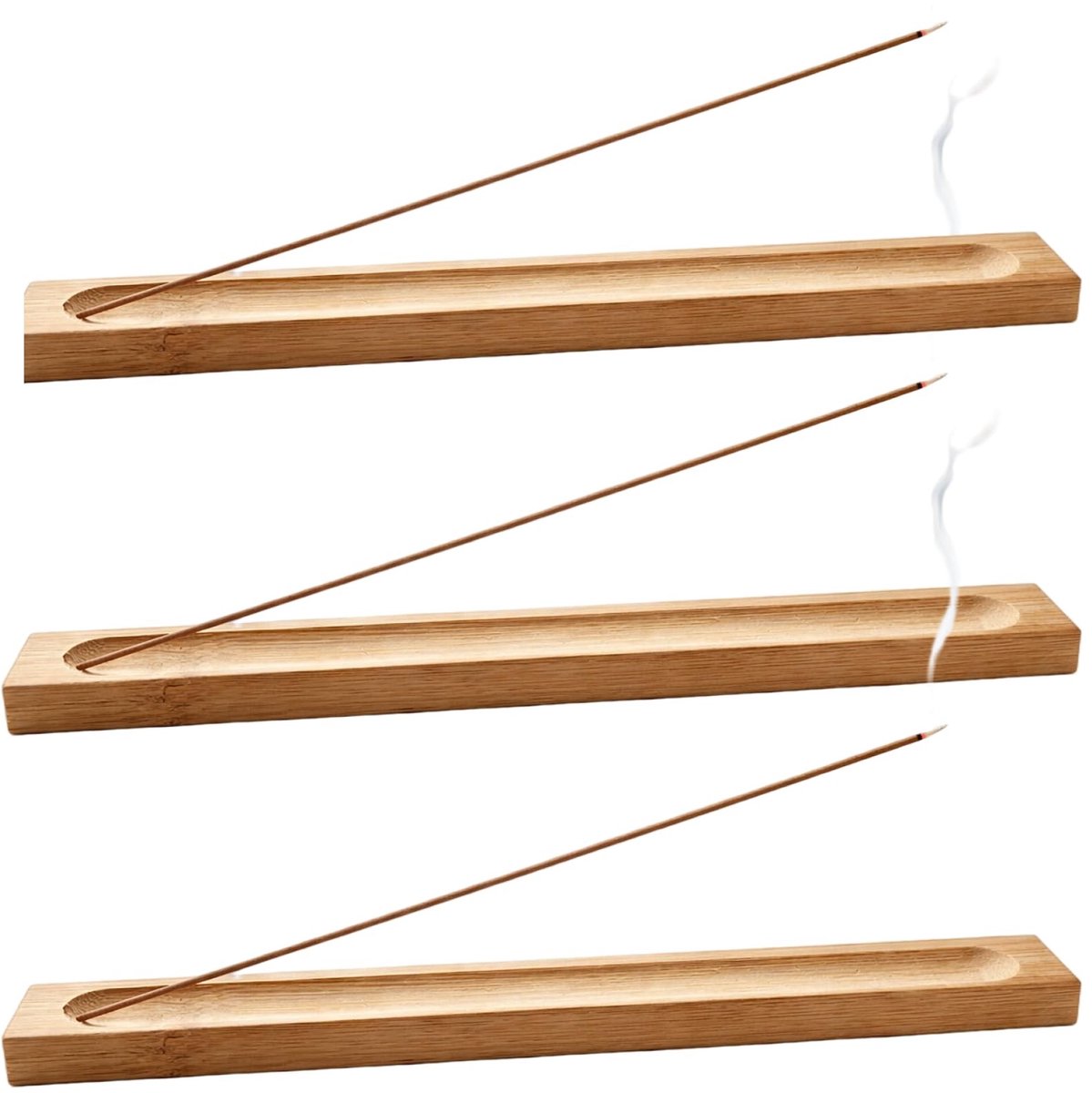 SolidKeus - Set van 3 Handgemaakte Wierookhouders voor Yoga en Meditatie