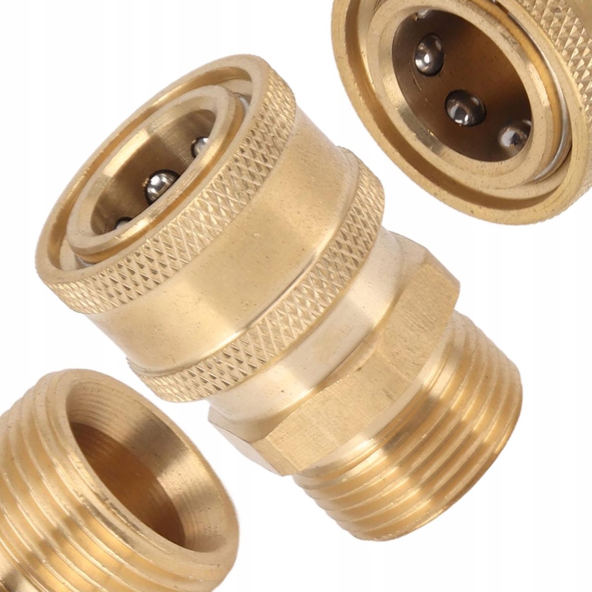 Rosfix Adapter Snelkoppeling Messing - M22x1,5 naar 1/4" - 14mm BinnenØ - Corrosiebestendig - Geschikt voor MacAllister, DeWalt