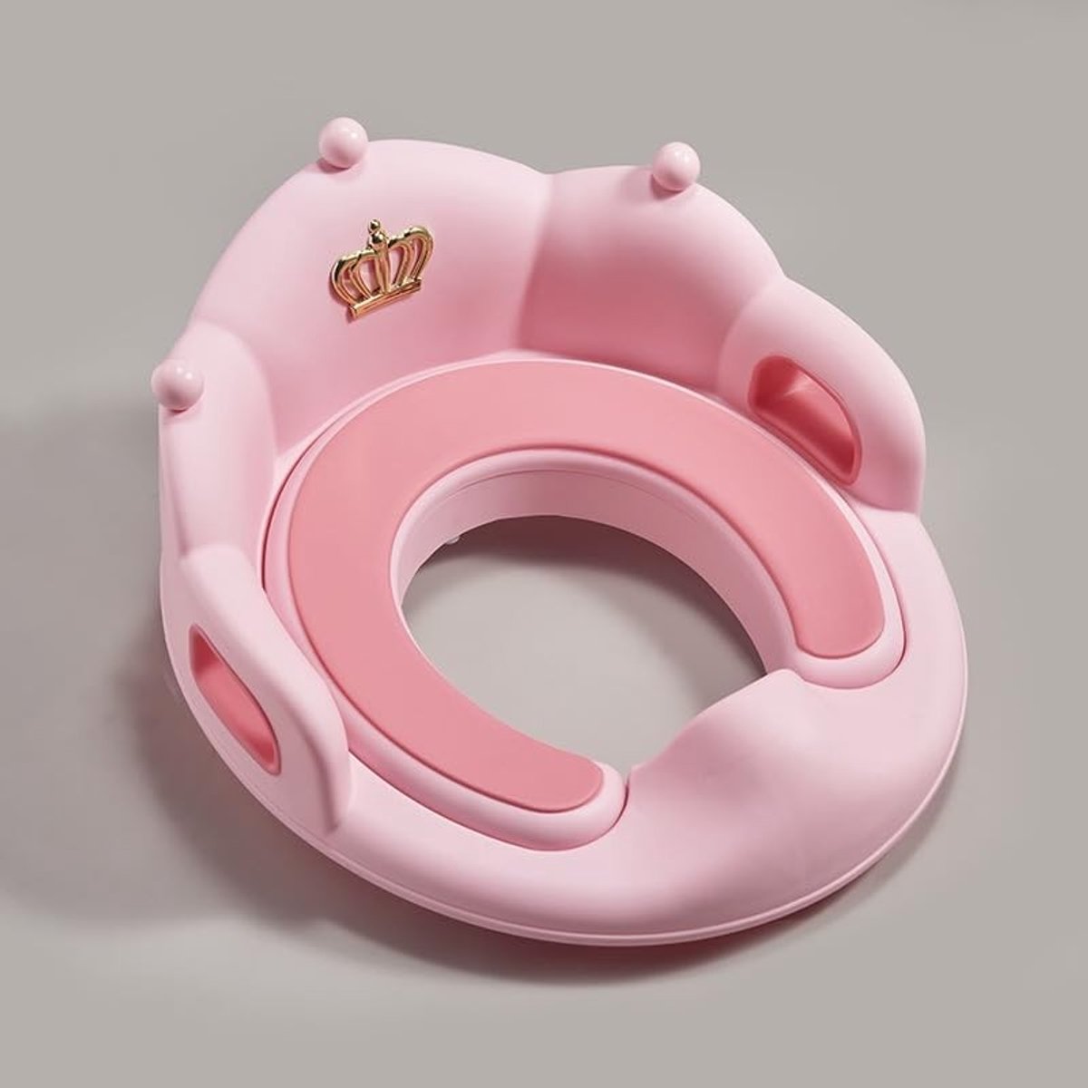Omgoods - Kindertoiletbril met Rugleuning en Handgrepen voor Comfort en Veiligheid