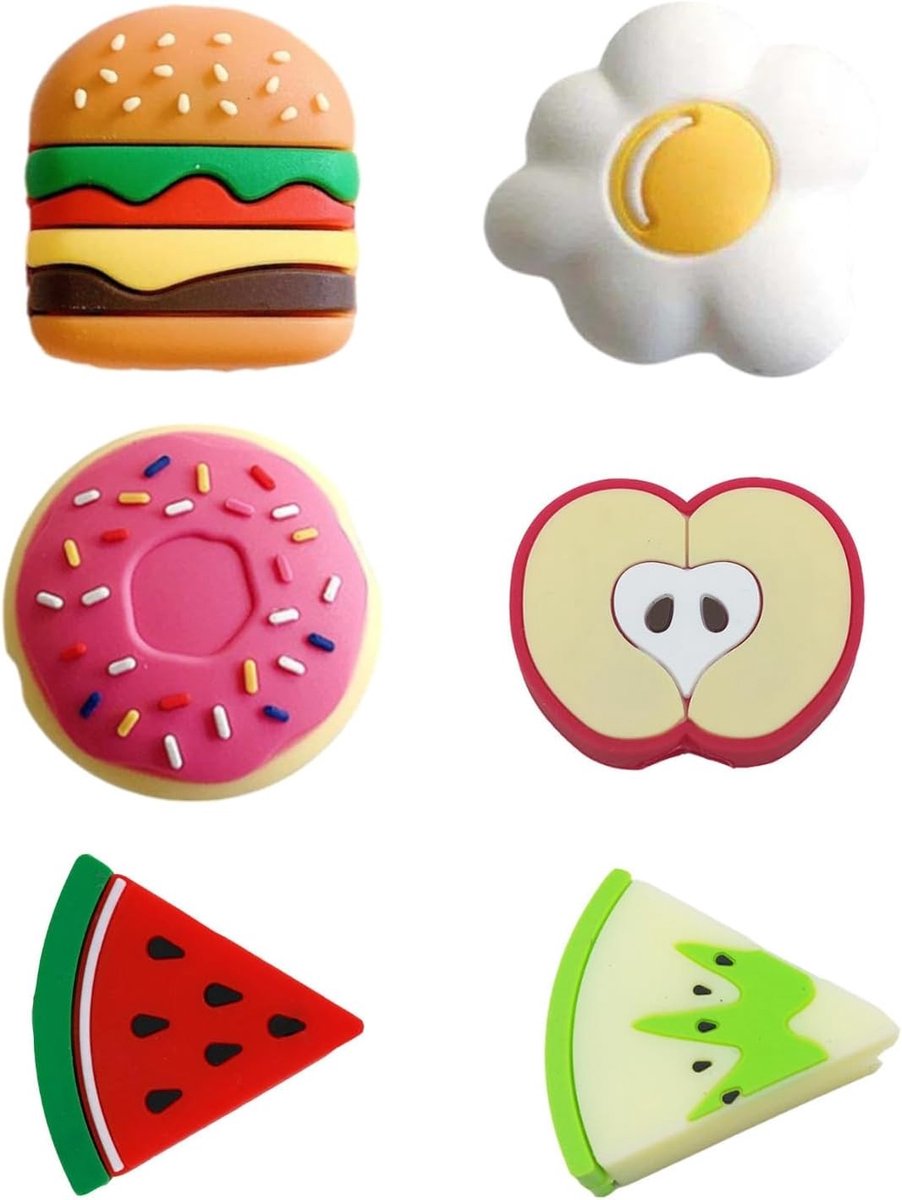 Set van 6 Dieren Kabelbeschermers, Schattige Fruitdesigns, Bescherming tegen Kabelbreuk en Slijtage
