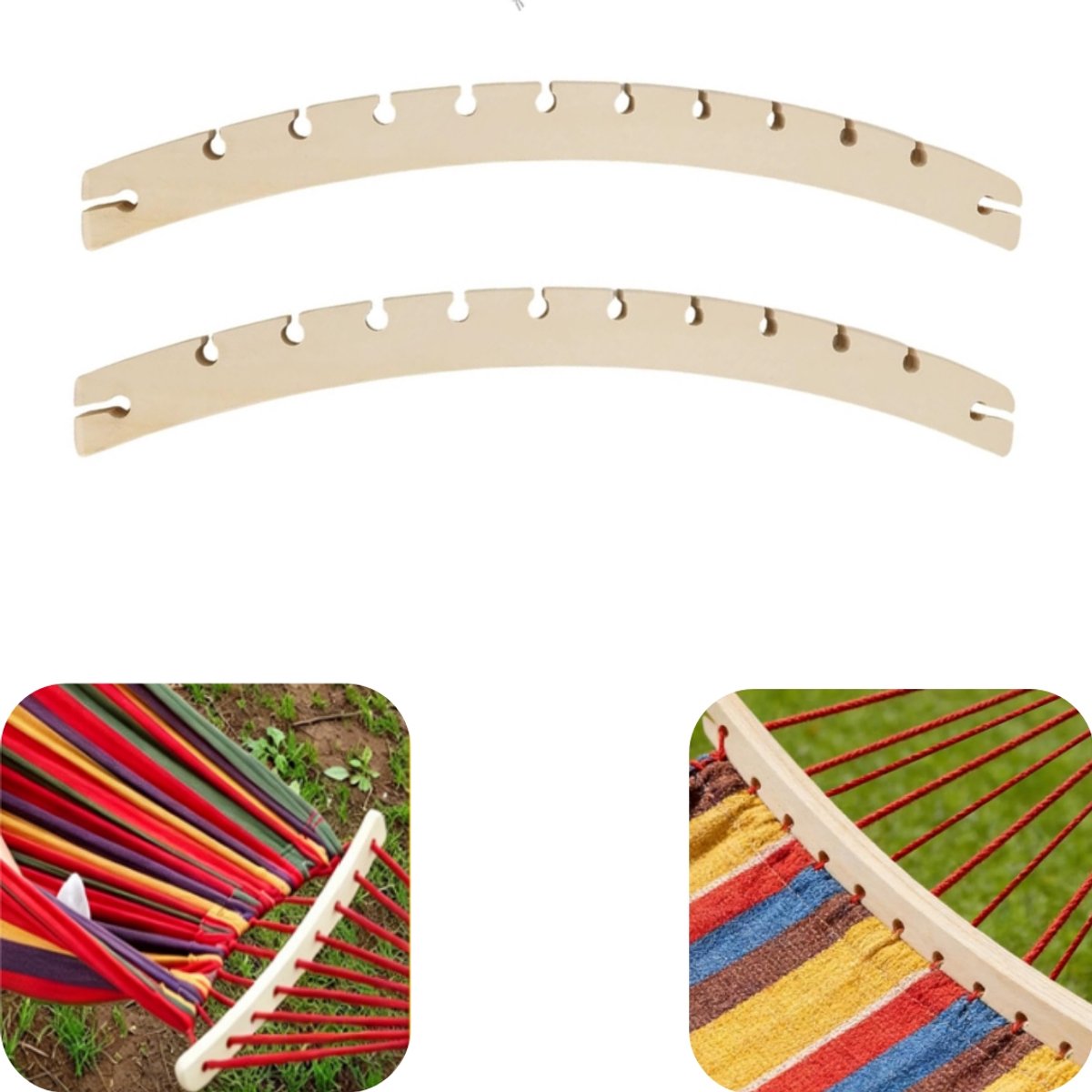 2 stuks hangmatstangen - anti omval stangen - hangmat ondersteuningsstaven - houten stangen - afneembaar - sterk draagvermogen - gemakkelijk te installeren - buitenaccessoires - geschikt voor hangmat, schommel, kamperen (bruin, 40*3cm)