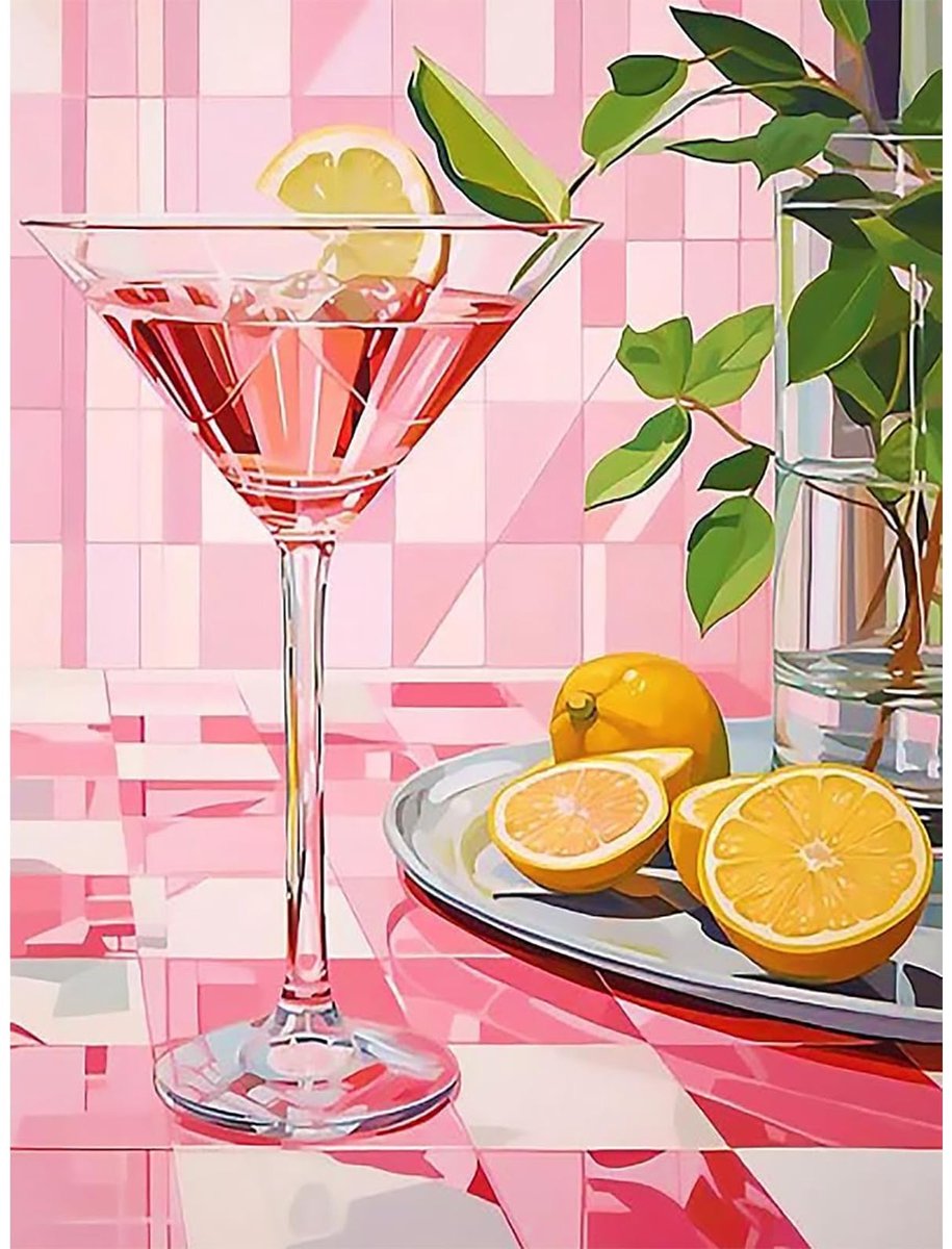 Omgoods - 5D Diamant Schilderen Cocktail Set voor Volwassenen