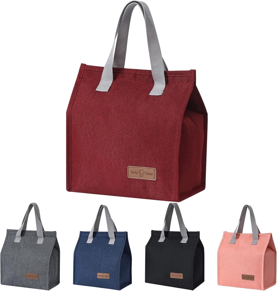 Isolerende Koeltas voor Lunch, Waterdichte en Draagbare Opbergtas voor Werk, School en Picknick, Geschikt voor Mannen en Vrouwen (Rood)
