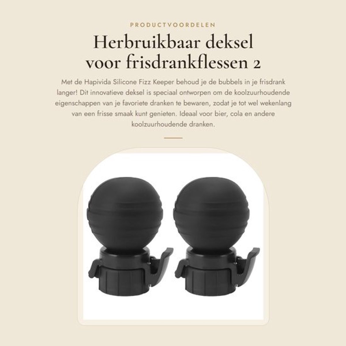 Fizz Keeper - Silicone Flesdeksel - Herbruikbaar - Handmatig Inflaterend - Houdt Dranken Vers - Geschikt voor Frisdrankflessen - Drankdop