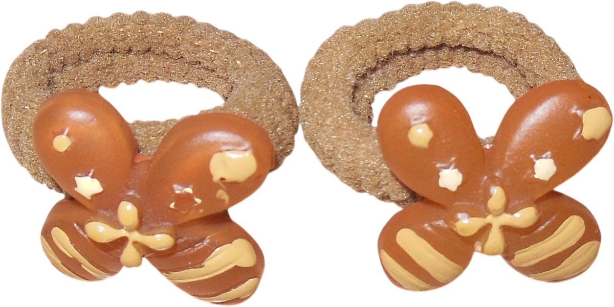 Kinder elastiek met figuurtje bruin