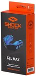Verpakking van een blauw Shock Doctor Gel Max sportbitje met de tekst "Youth" en een icoon.