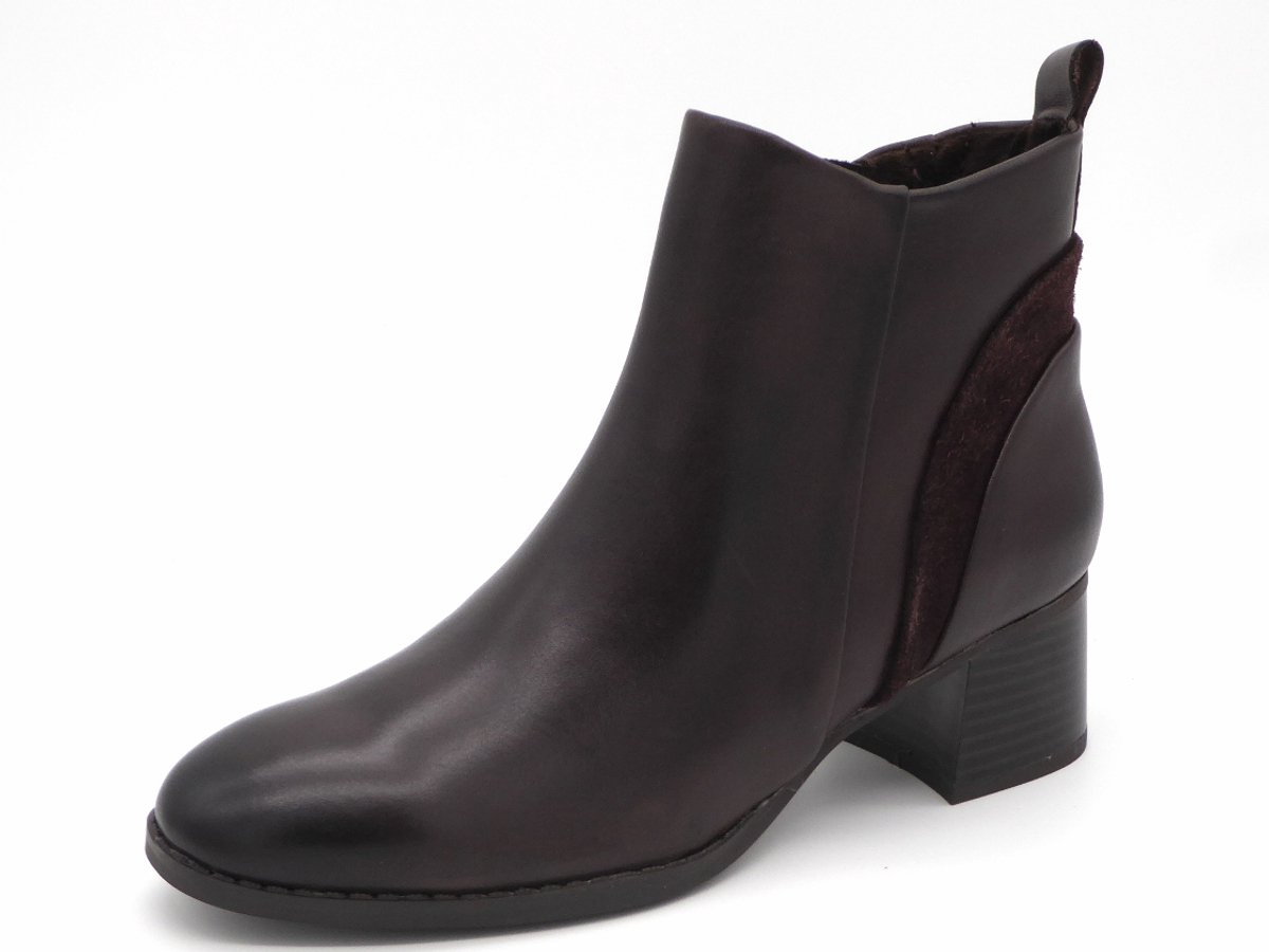 Marco Tozzi Dames Enkellaarsje - 25348-303 Donkerbruin - Maat 37