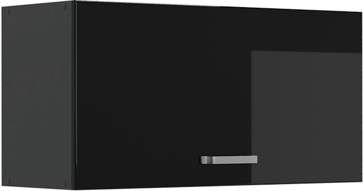 Vicco Hangkast R-Line, Zwart hoogglans/Antraciet, 80 cm Plat