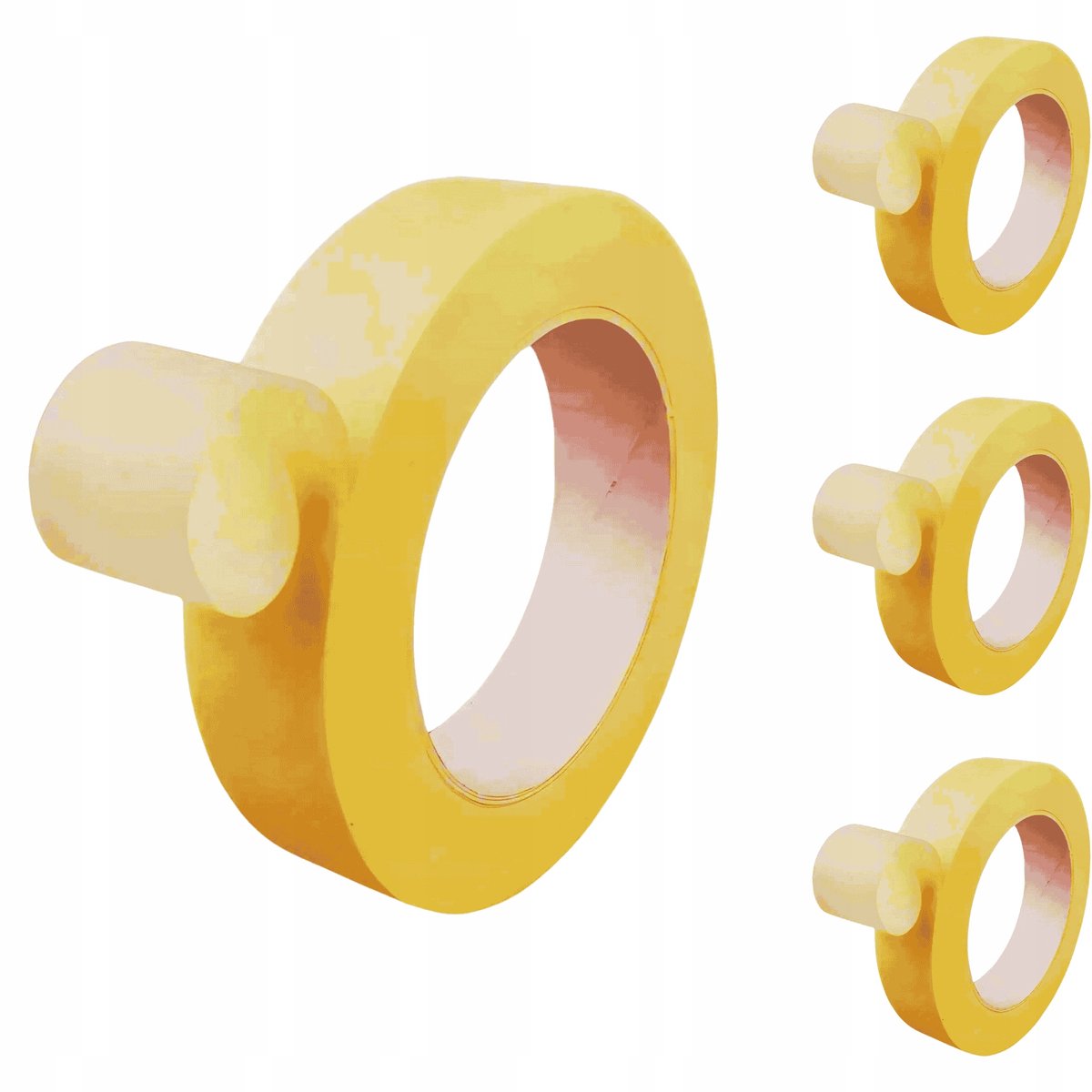Gele schilderstape 19mm x 25m - 3 rollen - Masking tape