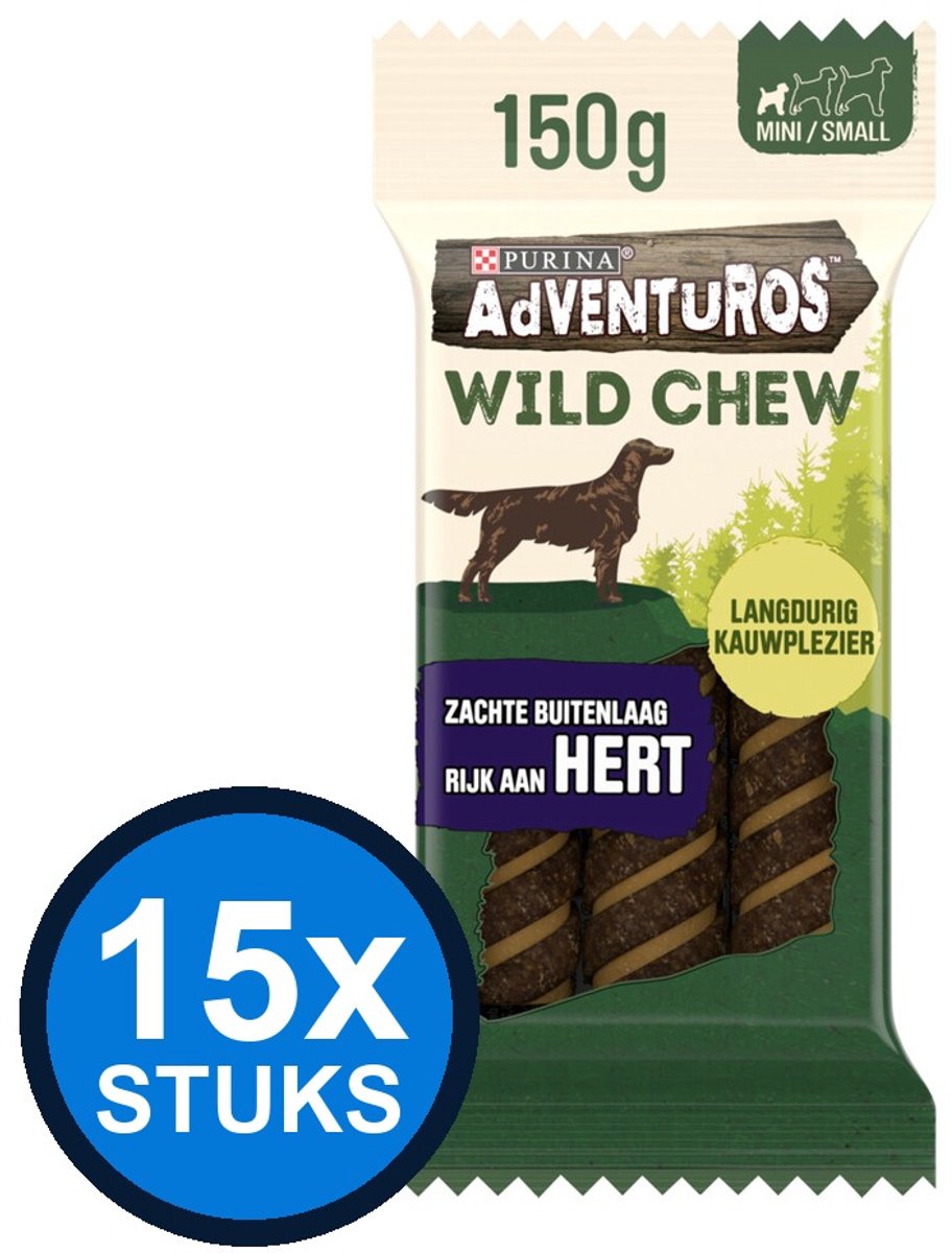 15x Adventuros snack wild chew small 150gr