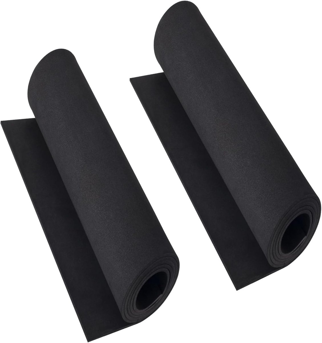 Pakket van 2 zwarte Eva-schuim rollenspel rolvellen, premium Eva Craft Foam 2 mm dik, 34,3 x 124 cm, hoge dichtheid 86 kg / m3 voor rollenspelkostuum, handwerk, doe-het-zelf projecten van Mearcooh
