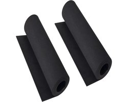 Pakket van 2 zwarte Eva-schuim rollenspel rolvellen, premium Eva Craft Foam 2 mm dik, 34,3 x 124 cm, hoge dichtheid 86 kg / m3 voor rollenspelkostuum, handwerk, doe-het-zelf projecten van Mearcooh