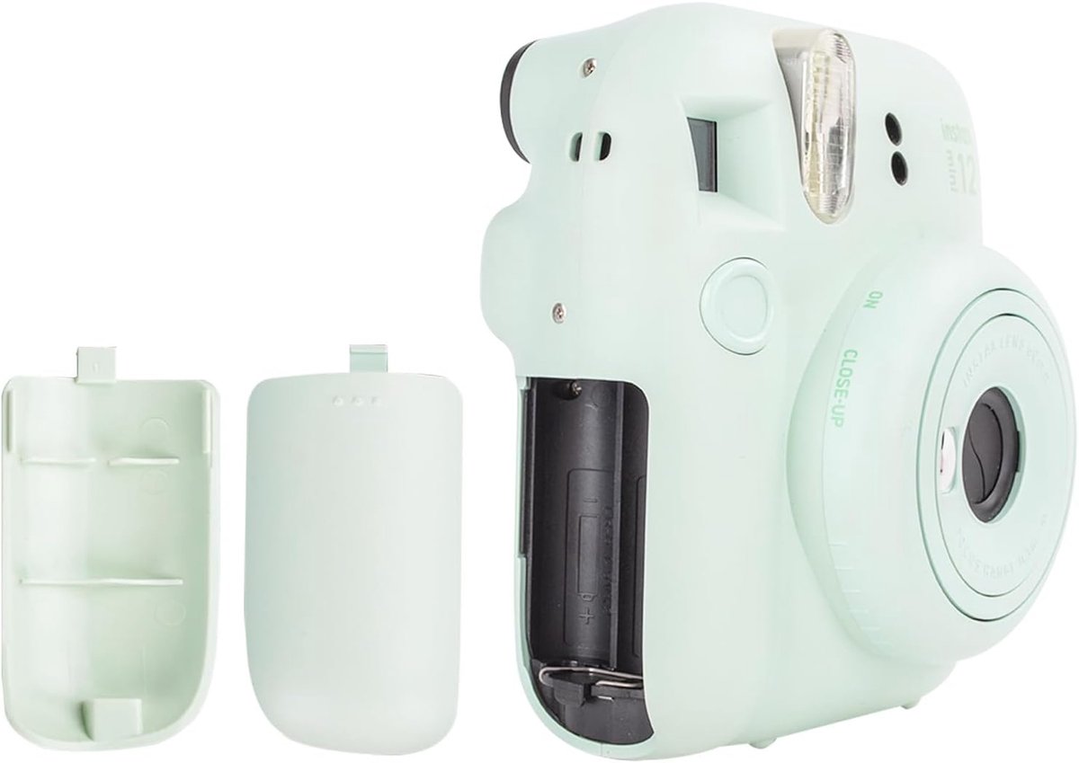 2 stuks - Plastic batterijdeksel voor Mini 12, batterijdeksel vervanging compatibel met Fuji Mini 12 Instant Camera, Mini 12 batterijdeur, mintgroen, MINI12-Battery Cover, Mini 12 Batterij