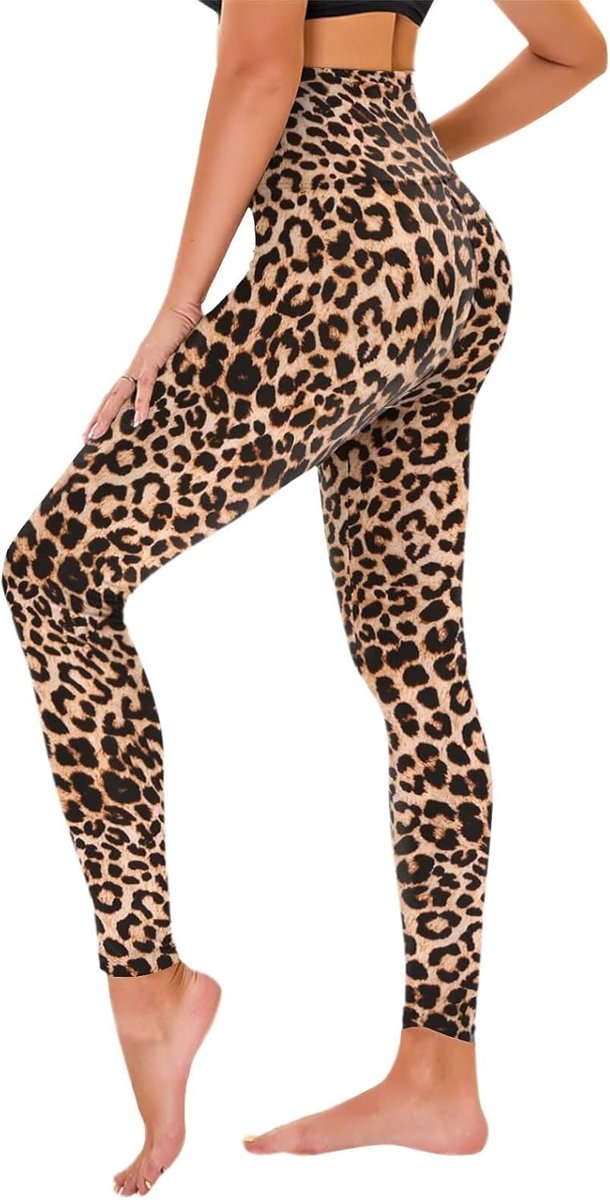 Leggings Hoge Taille voor Dames, Elastische Sportbroek Anti-cellulitis, voor Sport, Yoga, Gym