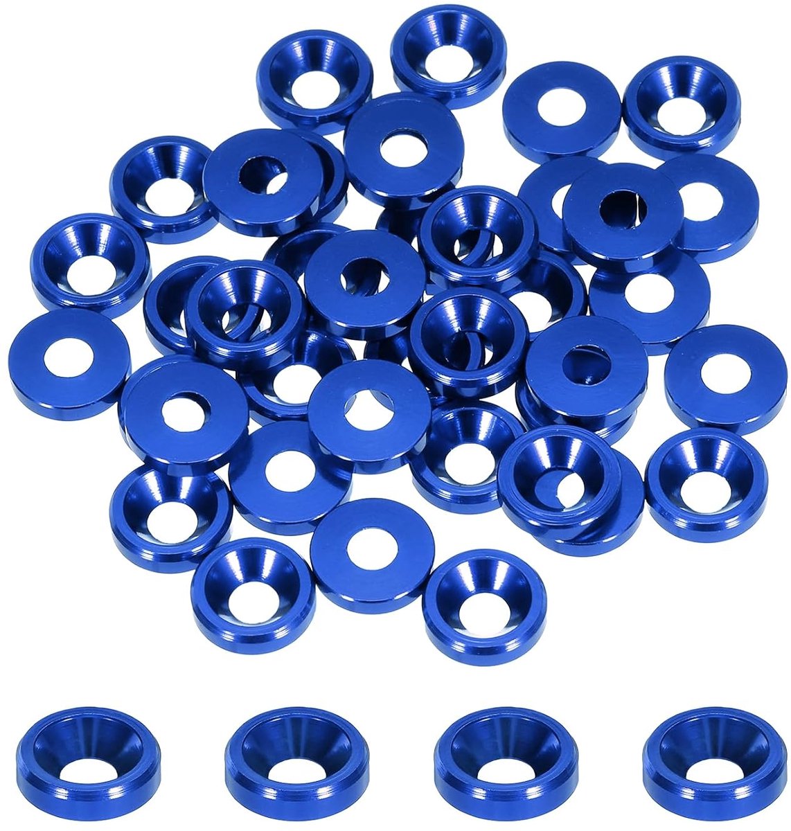 Verzonken sluitringen M3 diameter gat 3,1 mm / 0,12 afdichtingen aluminium afdichting sluitring kop kop voor schroeven RC / FPV / PC / mechanische drone onderdelen model 40 stuks