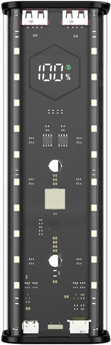 Opbergdoos, Mobiele Powerbank Behuizing voor 4 X 21700 Batterijhouder Ondersteunt Snel Opladen en LCD-scherm