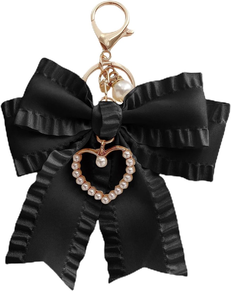 Aesthetic, Sleutelhanger Cute, Zwarte Strik Sleutelhanger, Cute Keychain, Hanger Tas, Tas Charms, met Schattig Sleutelaccessoire