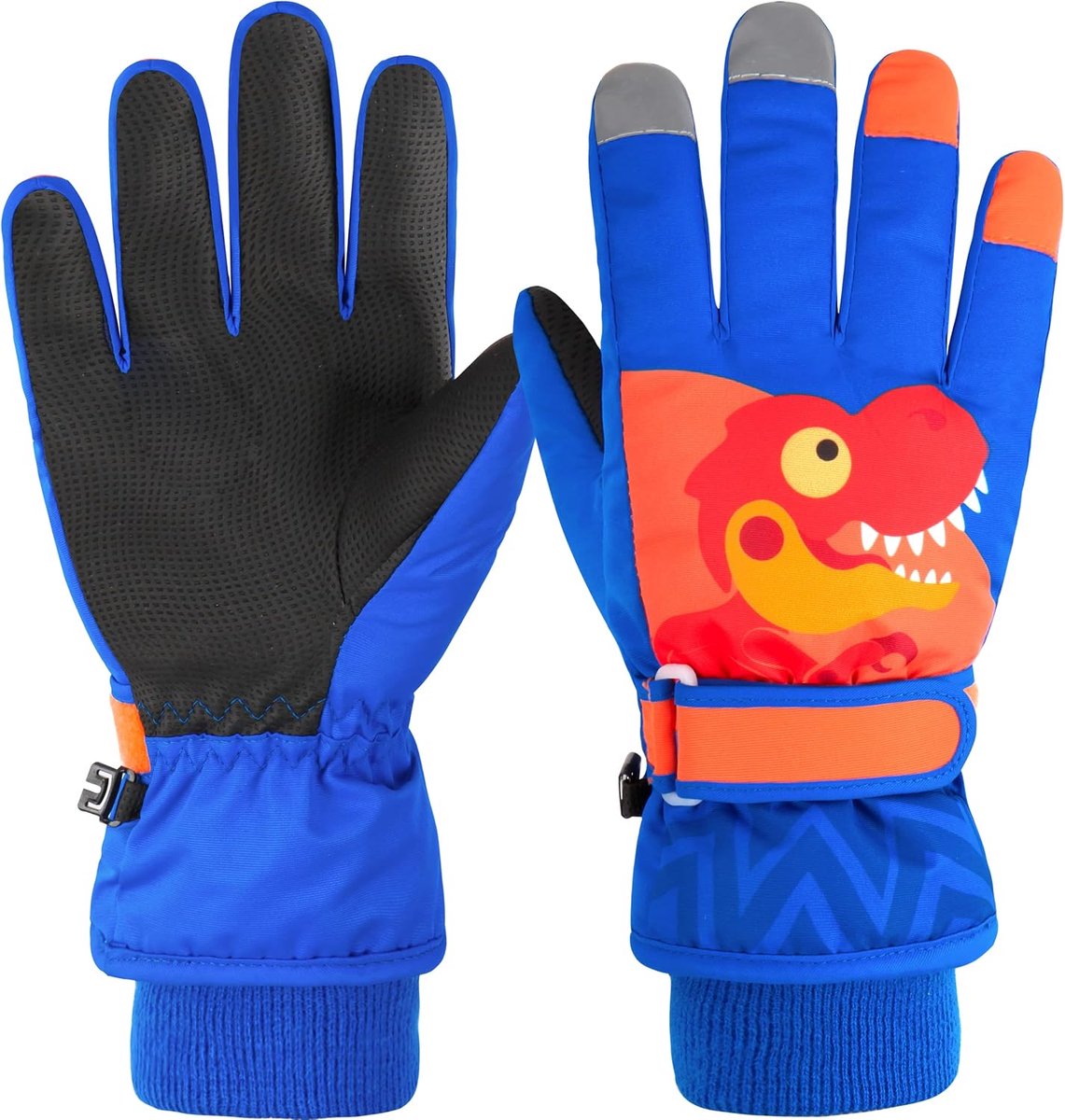 Handschoenen voor kinderen, winter, sneeuwhandschoenen, winddicht, warm, fleece, gevoerd, thermisch snowboarden, sleeën, fietsen, skiën, paardrijden, schaatsen, fietsen voor kinderen van 3