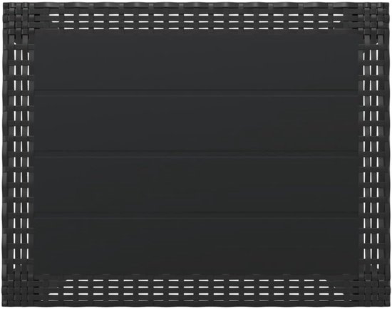 Antraciet 59x47x40 cm PP - Licht, robuust, schokbestendig, voor balkon, terras en tuin, praktisch tafelblad — afbeelding 4