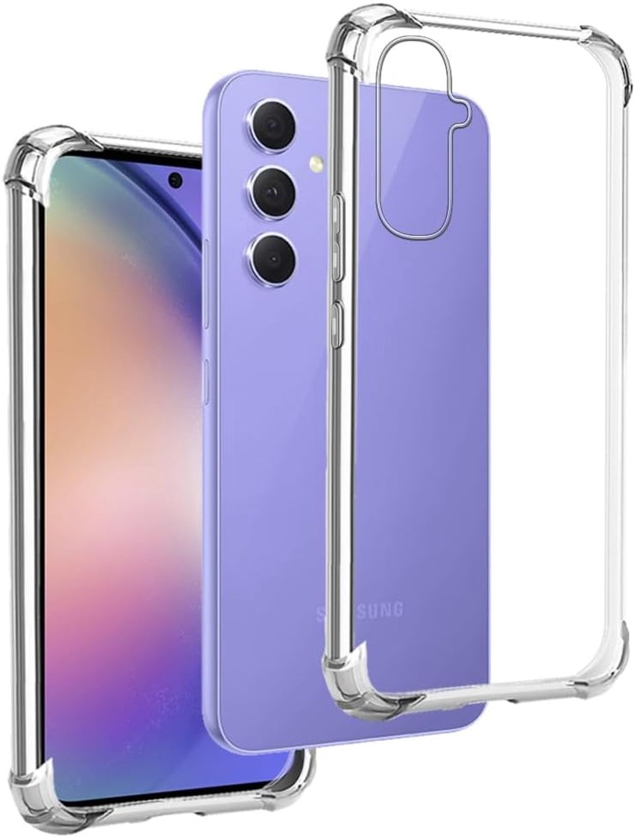 Versterkte Hoekbumpers voor SAMSUNG GALAXY A54 5G, Schokbestendige Hoes Gemaakt van Doorzichtig Shock Proof TPU Siliconen. Ultra Thin Case 0,33mm
